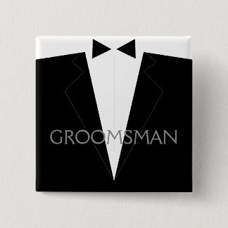 Badge Carré 5 Cm Talent classique de Groomsman