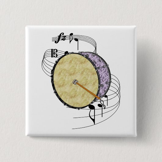 Badge Carré 5 Cm Tambour bas (Devant)