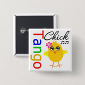 Badge Carré 5 Cm Tango Chick (Devant & derrière)