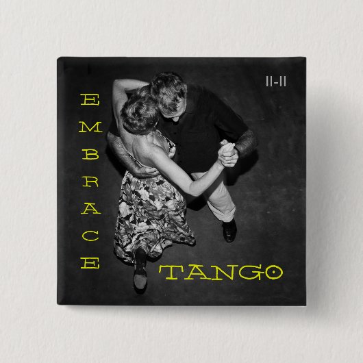 Badge Carré 5 Cm Tango d'étreinte (Devant)