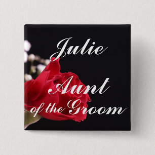 Badge Carré 5 Cm Tante Of The Groom