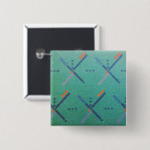 Badge Carré 5 Cm Tapis d'aéroport de PDX (Devant & derrière)