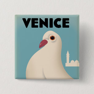 Badge Carré 5 Cm Tapis de souris affiche de voyage style vintage Ve