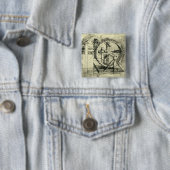 Badge Carré 5 Cm Tapis propulsé par Leonardo da Vinci (En situation)