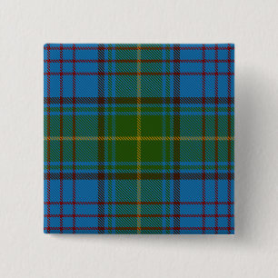 Badge Carré 5 Cm Tartan d'Irlandais du comté du Donegal