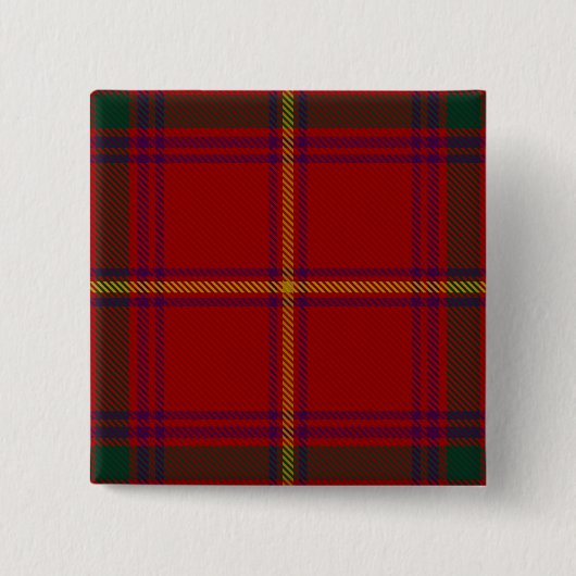 Badge Carré 5 Cm Tartan irlandais du comté de Galway (Devant)