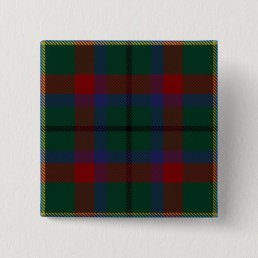 Badge Carré 5 Cm Tartan irlandais du comté de Mayo (Devant)