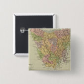 Badge Carré 5 Cm Tasmanie, Fidji (Devant & derrière)