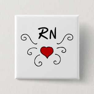 Badge Carré 5 Cm Tatouage d'amour de RN