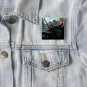 Badge Carré 5 Cm TAURIEL™ et LEGOLAS GREENLEAF™ (En situation)