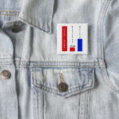 Badge Carré 5 Cm Taux d'imposition fiscal des terriers (En situation)