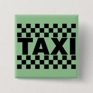 Badge Carré 5 Cm Taxi ~ Taxi Cab ~ Voiture À Louer