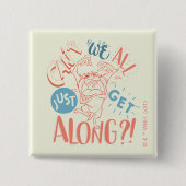 Badge Carré 5 Cm TAZ™ | Can't we all just get along?! (Devant)