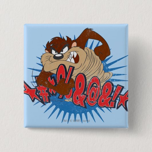Badge Carré 5 Cm TAZ™ Censuré (Devant)