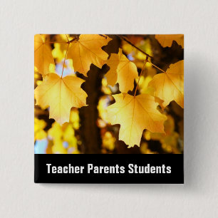 Badge Carré 5 Cm Teacher Parents Boutons élèves Retour à l'école