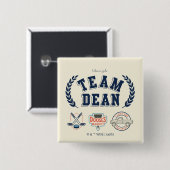 Badge Carré 5 Cm Team Dean Gilmore Girls Design (Devant & derrière)