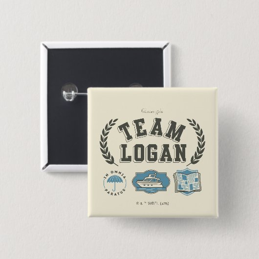 Badge Carré 5 Cm Team Logan Gilmore Girls Design (Devant & derrière)