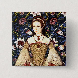 Badge Carré 5 Cm Team Parr - Portrait de la reine Katherine Parr