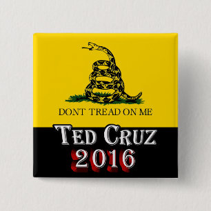 Badge Carré 5 Cm Ted Cruz 2016 - Ne me tournez pas dessus