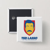 Badge Carré 5 Cm Ted Lasso | Face Icon (Devant & derrière)