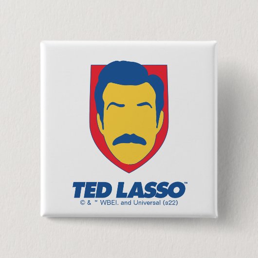 Badge Carré 5 Cm Ted Lasso | Face Icon (Devant)