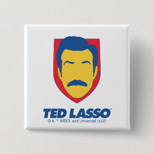 Badge Carré 5 Cm Ted Lasso   Face Icon