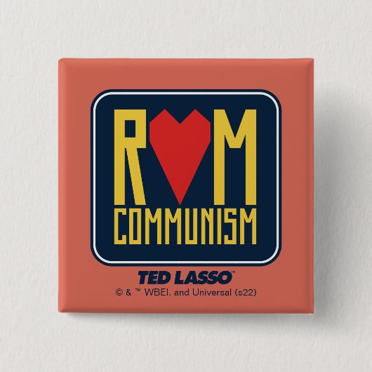 Badge Carré 5 Cm Ted Lasso | Rom Communism Graphic (Devant)