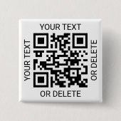 Badge Carré 5 Cm Téléchargez votre code QR Simple Website ou applic (Devant)