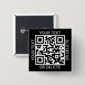 Badge Carré 5 Cm Téléchargez votre code QR Site Web moderne ou scan (Devant & derrière)