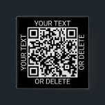 Badge Carré 5 Cm Téléchargez votre code QR Site Web moderne ou Scan<br><div class="desc">Partagez n'importe quel site web ou application de paiement avec un bouton carré de code QR scannable personnalisé. Tout le texte de ce modèle est simple à personnaliser ou à supprimer, et l'image peut être remplacée par votre code QR, logo ou photo. Les couleurs et les styles de police sont...</div>