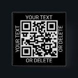 Badge Carré 5 Cm Téléchargez votre QR Code Moderne site Web ou numé<br><div class="desc">Partagez tout site Web ou application de paiement avec un bouton de carré de code QR scannable personnalisé. Tout le libellé de ce modèle est simple à personnaliser ou à supprimer, et l'image peut être remplacée par votre code QR, logo ou photo. Les couleurs et les styles de police sont...</div>