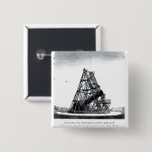Badge Carré 5 Cm Télescope de quarante pieds de William Herschel (Devant & derrière)