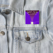 Badge Carré 5 Cm Téléscope spatial Spitzer (En situation)