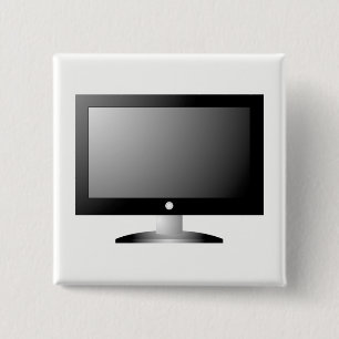 Badge Carré 5 Cm Télévision HD