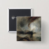 Badge Carré 5 Cm Tempête de neige (Devant & derrière)