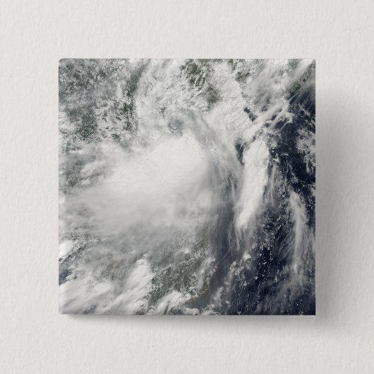 Badge Carré 5 Cm Tempête tropicale Conson approchant le Vietnam (Devant)