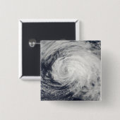 Badge Carré 5 Cm Tempête tropicale Ele dans le Pacifique central (Devant & derrière)