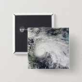 Badge Carré 5 Cm Tempête tropicale Ida dans la mer des Caraïbes 2 (Devant & derrière)