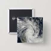 Badge Carré 5 Cm Tempête tropicale Jade débarquant sur Madagascar (Devant & derrière)