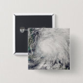 Badge Carré 5 Cm Tempête tropicale Noel au-dessus des Bahamas (Devant & derrière)