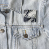 Badge Carré 5 Cm Tempête tropicale Rick approchant le Mexique (En situation)