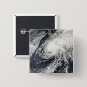 Badge Carré 5 Cm Tempête tropicale Rick approchant le Mexique (Devant & derrière)