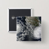 Badge Carré 5 Cm Tempêtes tropicales à Blas et Celia (Devant & derrière)