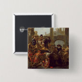 Badge Carré 5 Cm Temps de carnaval à Rome, 1653 (huile sur la (Devant & derrière)