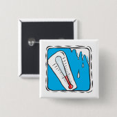 Badge Carré 5 Cm Temps d'hiver (Devant & derrière)