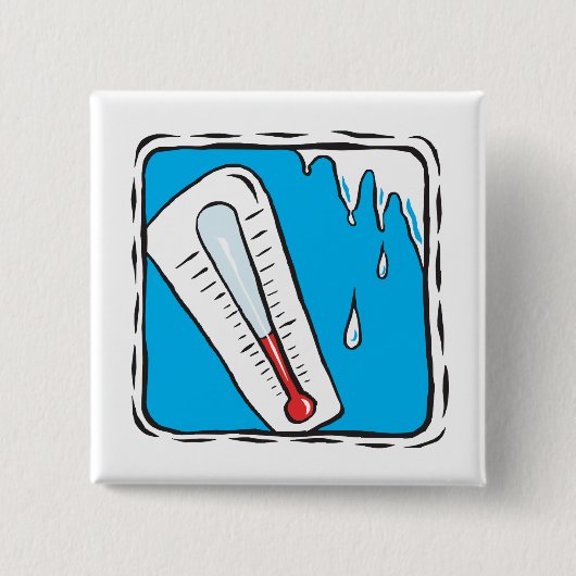 Badge Carré 5 Cm Temps d'hiver (Devant)