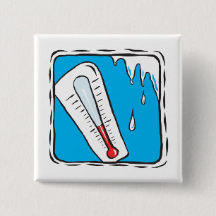 Badge Carré 5 Cm Temps d'hiver