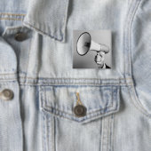 Badge Carré 5 Cm Tenir la main (En situation)