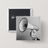 Badge Carré 5 Cm Tenir la main (Devant & derrière)