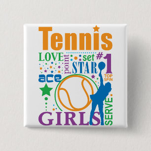 Badge Carré 5 Cm Tennis de Bourne